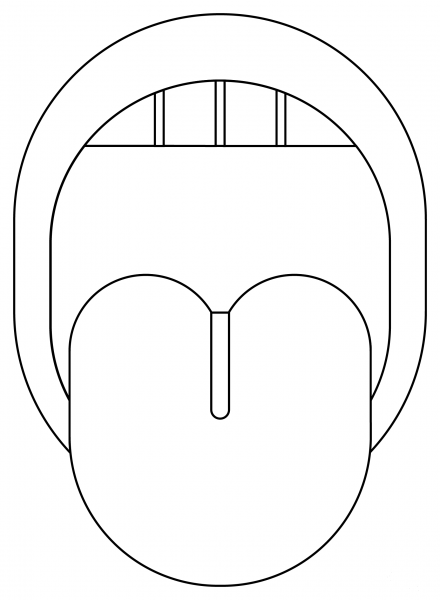 Tongue coloring page image