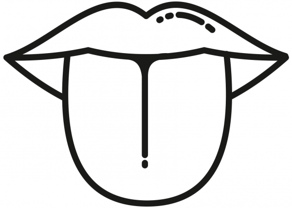Tongue coloring page image
