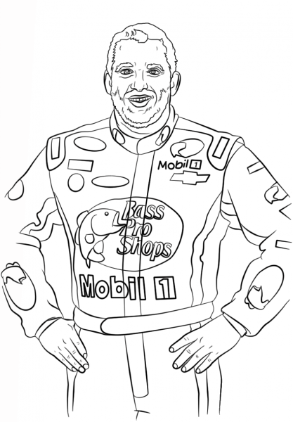 Tony Stewart coloring page image