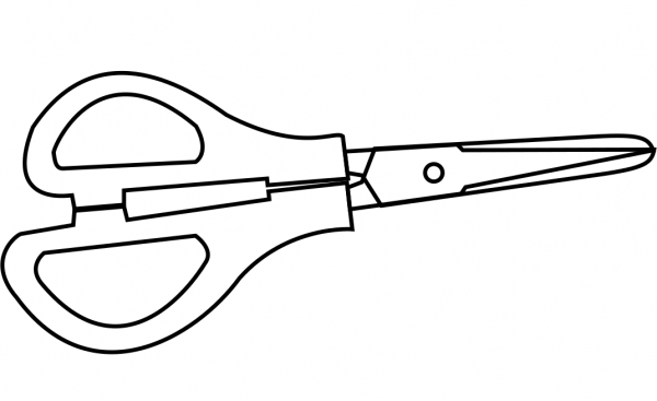 Tool Scissors Drawing Coloring coloring page image
