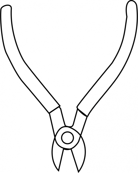 Tool Wire Cutter Drawing Coloring coloring page image