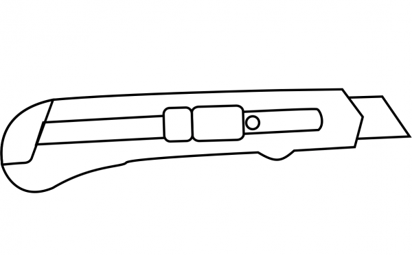 Tool Xacto Knife Drawing Coloring coloring page image