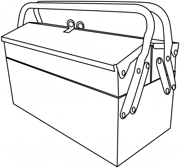 Toolbox coloring page image