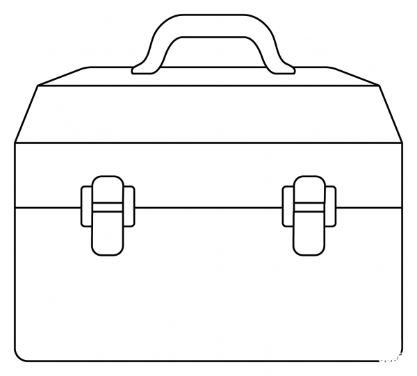 Toolbox Emoji coloring page image