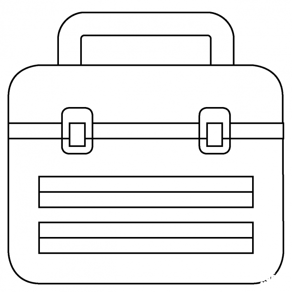 Toolbox Emoji coloring page image