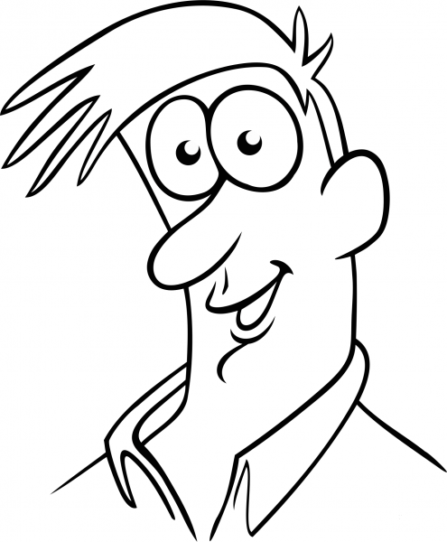 Toon Portrait coloring page image