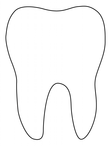 Tooth Emoji coloring page image