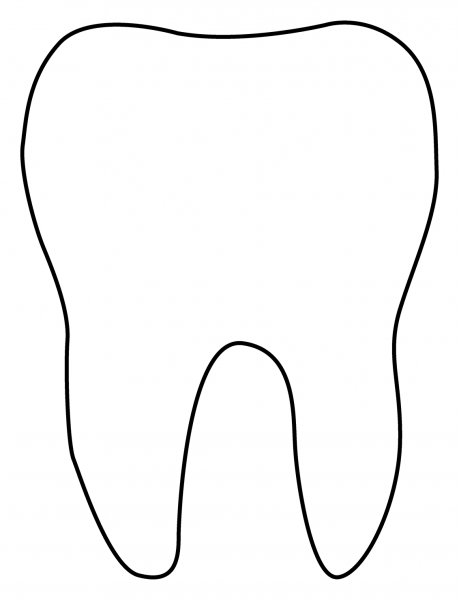 Tooth Emoji coloring page image