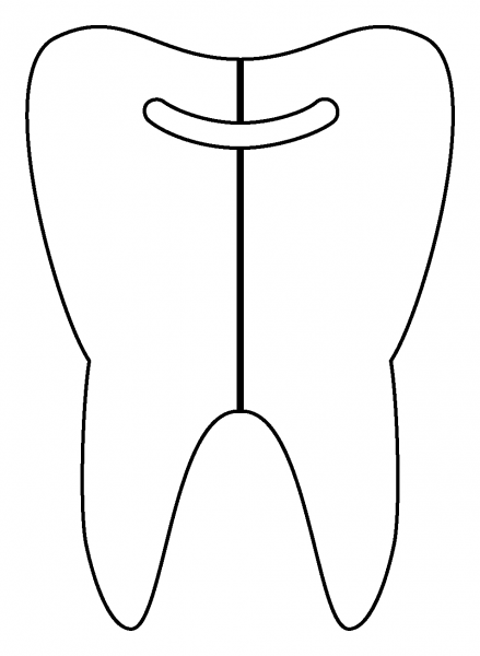 Tooth Emoji coloring page image