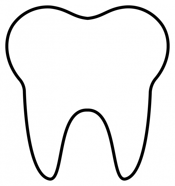 Tooth Emoji coloring page image