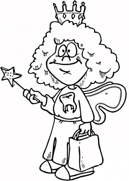 Tooth Fairy  coloring page image