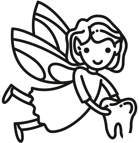 Tooth Fairy coloring page image