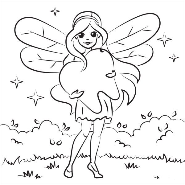 Tooth Fairy coloring page image