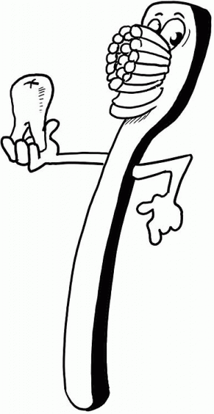 Toothbrush  coloring page image