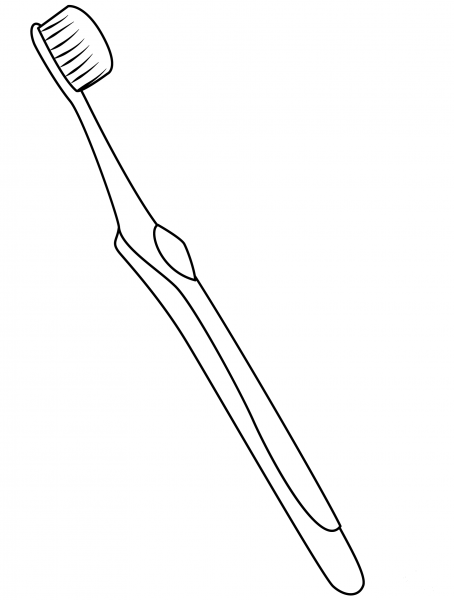 Toothbrush coloring page image