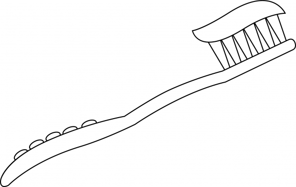 Toothbrush coloring page image