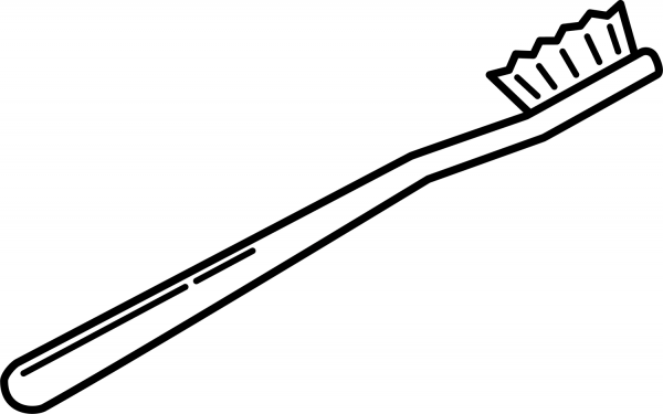 Toothbrush coloring page image