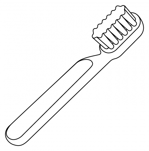 Toothbrush Emoji coloring page image