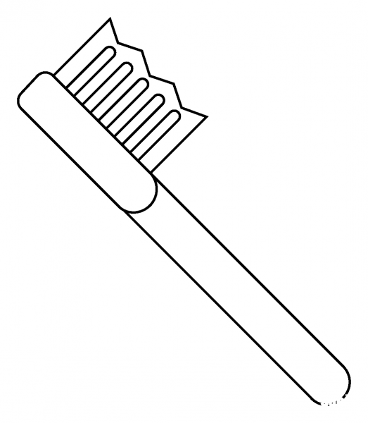 Toothbrush Emoji coloring page image