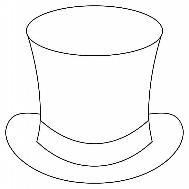 Top Hat coloring page - ColouringPages