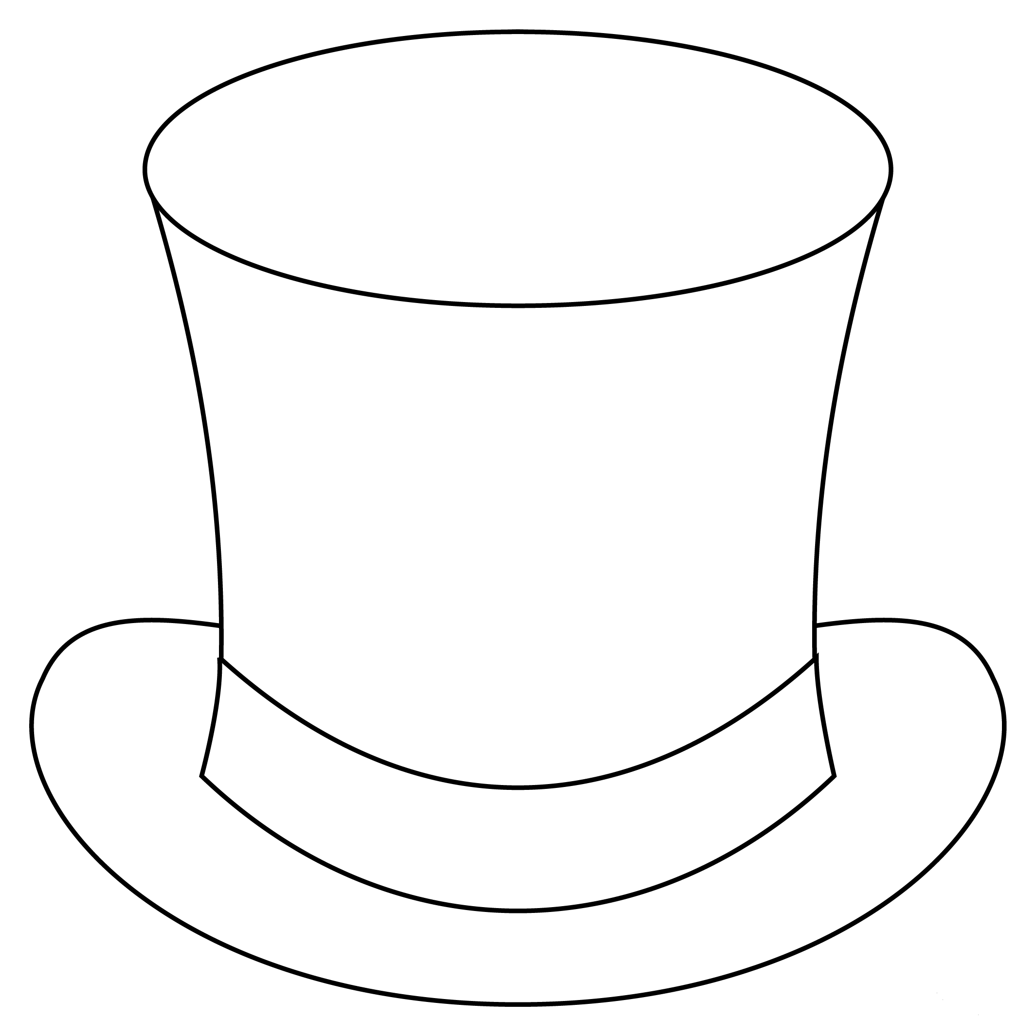 Top Hat coloring page - ColouringPages