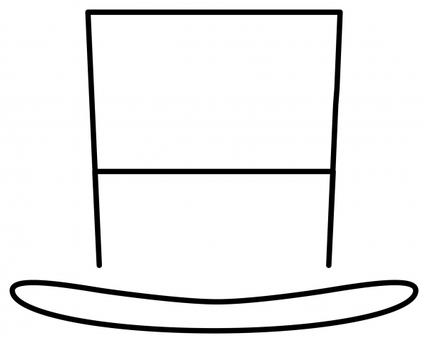 Top Hat Emoji coloring page image