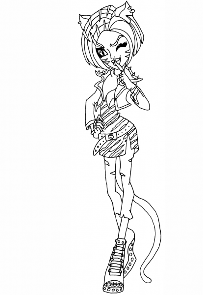 Toralei Pet Secret coloring page image