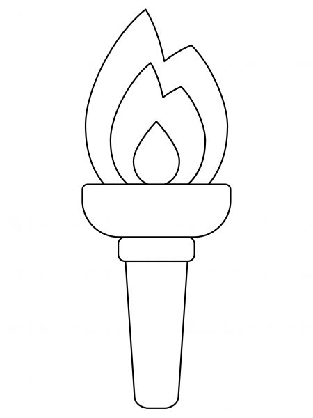 Torch coloring page image