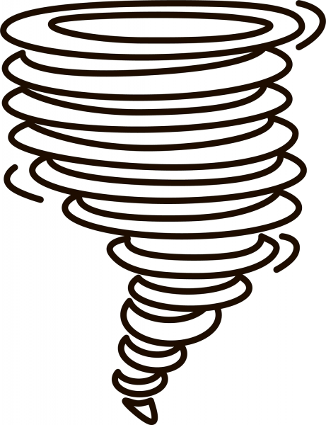 Tornado coloring page image