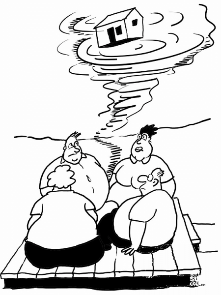 Tornado coloring page image