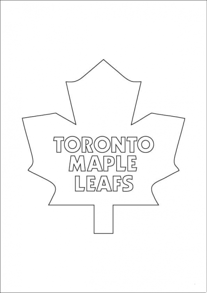 Toronto Maple Leafs Logo coloring page image