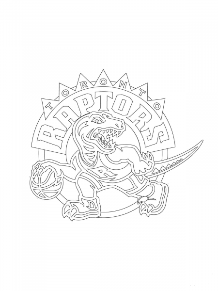 Toronto Raptors Logo coloring page image