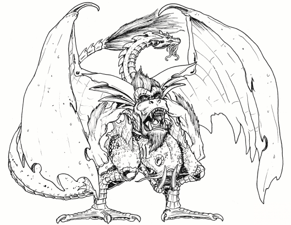Totem Bagan 2 coloring page image