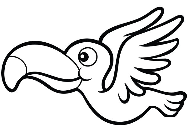 Toucan coloring page image