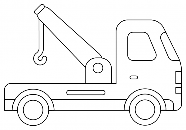 Tow Truck coloring page image