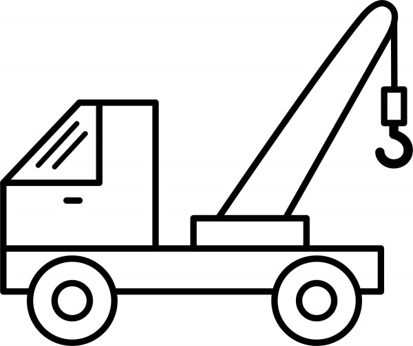 Tow Truck coloring page image