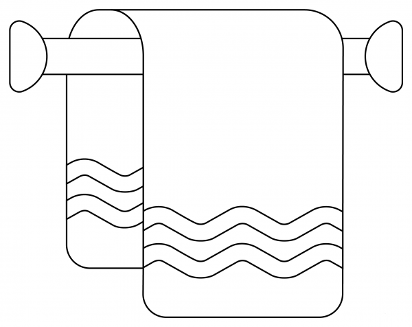 Towel coloring page image