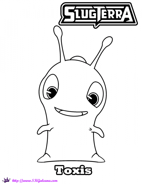 Toxis Slug coloring page image