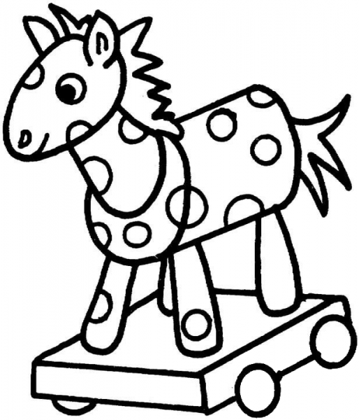 Toy Horse  coloring page image