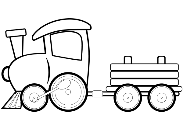 Toy Train coloring page image