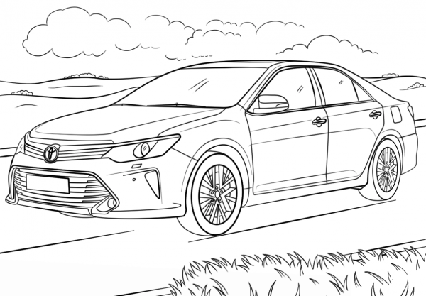 Toyota Camry coloring page image