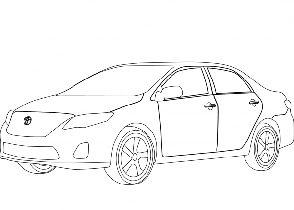 Toyota Corolla coloring page image