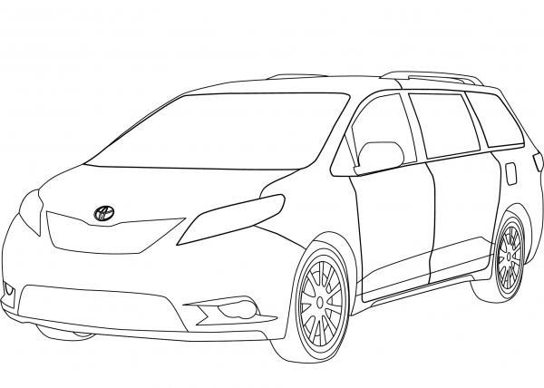 Toyota Sienna coloring page - ColouringPages