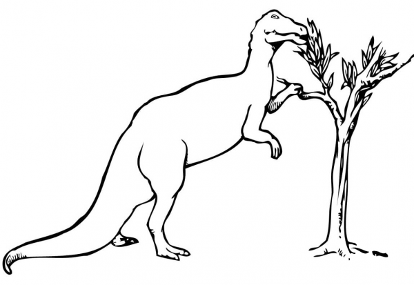 Trachodon coloring page image