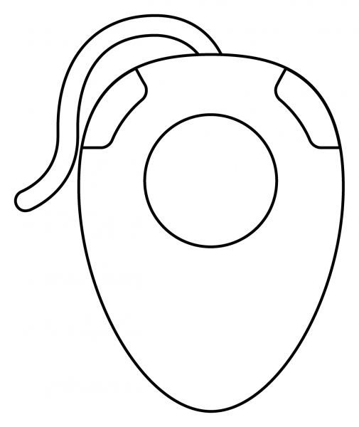 Trackball Emoji coloring page image