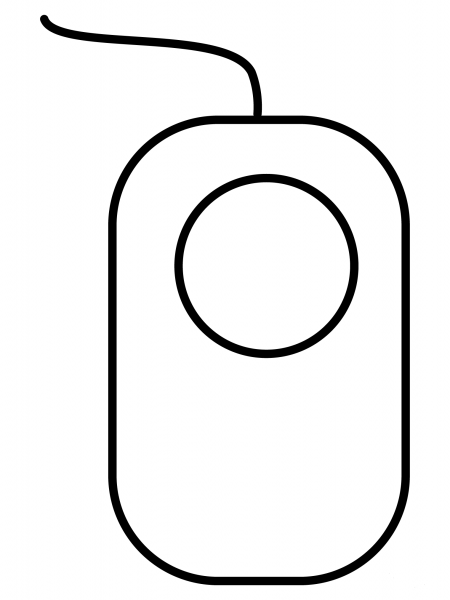 Trackball Emoji coloring page image