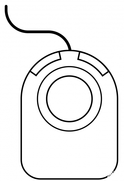 Trackball Emoji coloring page image