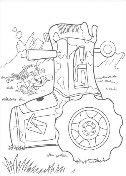 Tractor  coloring page image