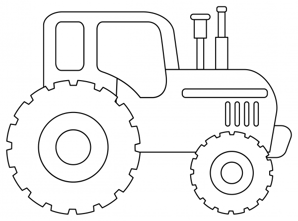 Tractor coloring page image