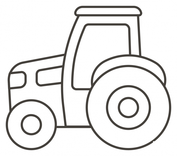 Tractor coloring page image